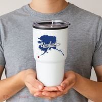 Unalaska Alaska Ak Map Tumbler thumb 2