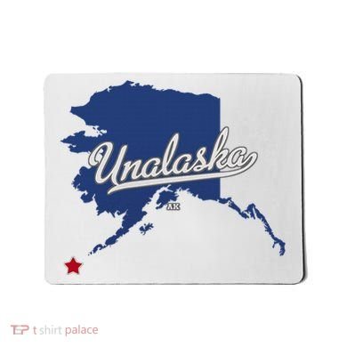 Unalaska Alaska Ak Map Mousepad