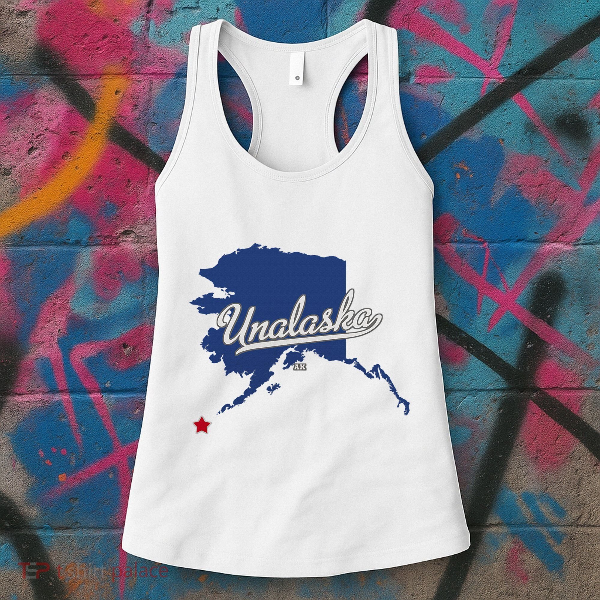 Unalaska Alaska Ak Map Women's Tank Top