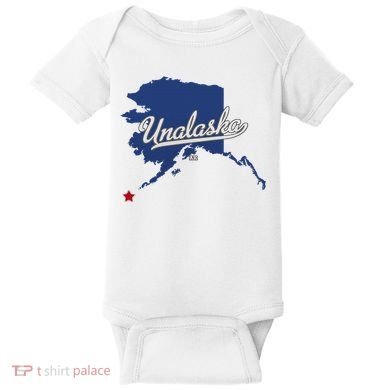 Unalaska Alaska Ak Map Baby Bodysuit