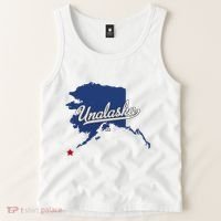 Unalaska Alaska Ak Map Tank Top thumb 2