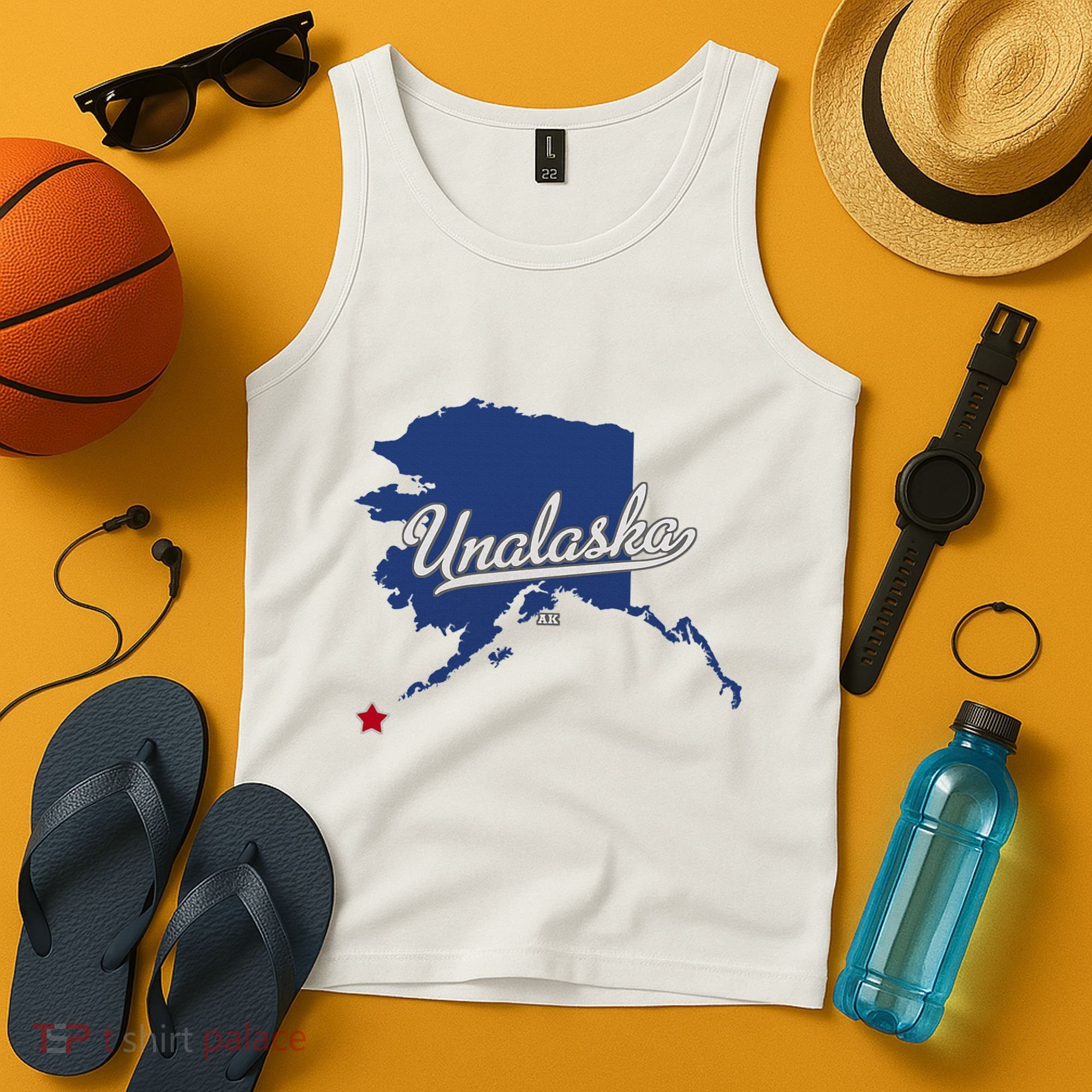 Unalaska Alaska Ak Map Tank Top