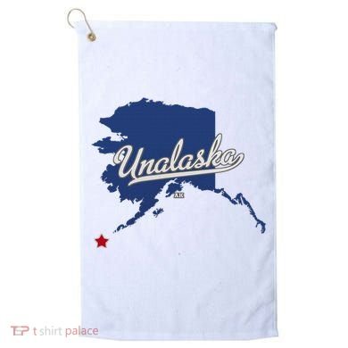 Unalaska Alaska Ak Map Golf Towel