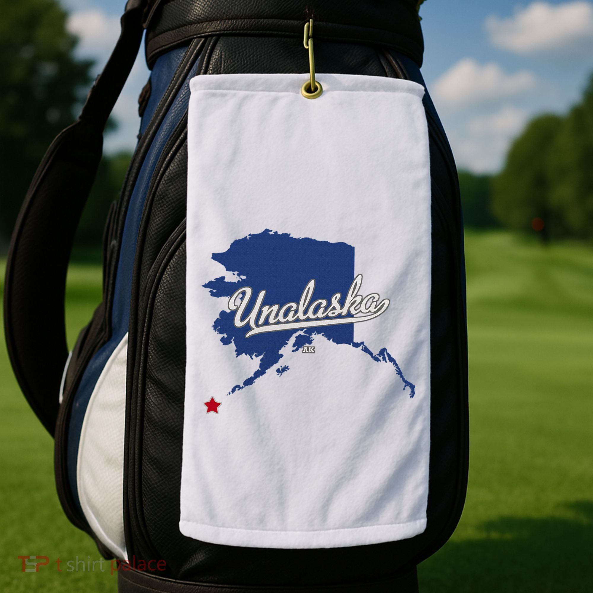 Unalaska Alaska Ak Map Golf Towel