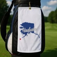 Unalaska Alaska Ak Map Golf Towel thumb 2