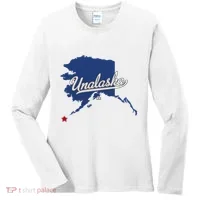 Unalaska Alaska Ak Map Women's Long Sleeve Shirt thumb 0