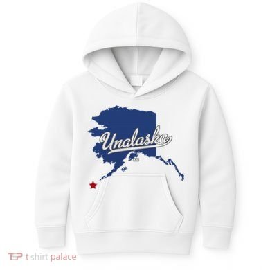 Unalaska Alaska Ak Map Kids Hoodie