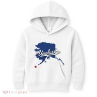Unalaska Alaska Ak Map Kids Hoodie thumb 0