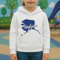 Unalaska Alaska Ak Map Kids Hoodie thumb 3