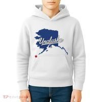 Unalaska Alaska Ak Map Kids Hoodie thumb 4
