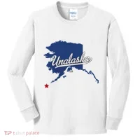 Unalaska Alaska Ak Map Kids Long Sleeve Shirt thumb 0