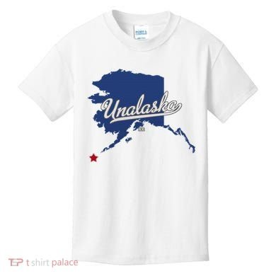 Unalaska Alaska Ak Map Kids T-Shirt