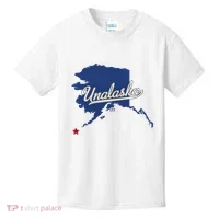 Unalaska Alaska Ak Map Kids T-Shirt thumb 0