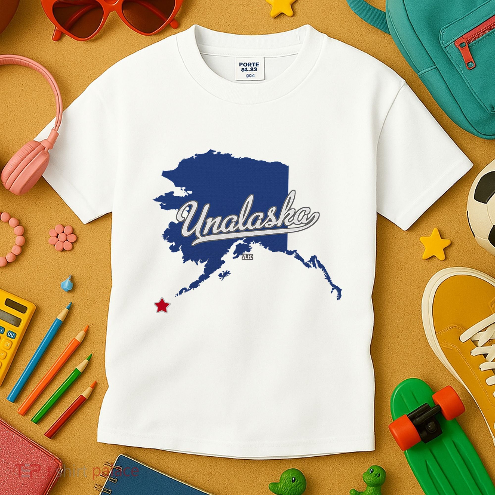 Unalaska Alaska Ak Map Kids T-Shirt