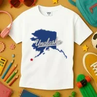 Unalaska Alaska Ak Map Kids T-Shirt thumb 3