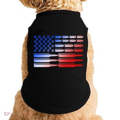 USA American Bullet Flag Doggie Tank