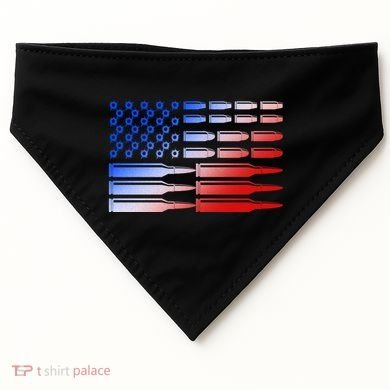USA American Bullet Flag USA-Made Doggie Bandana