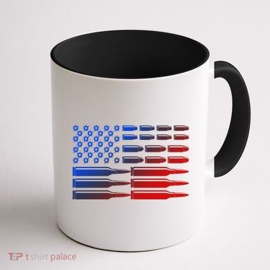 USA American Bullet Flag Coffee Mug back