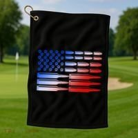 USA American Bullet Flag Golf Towel thumb 1