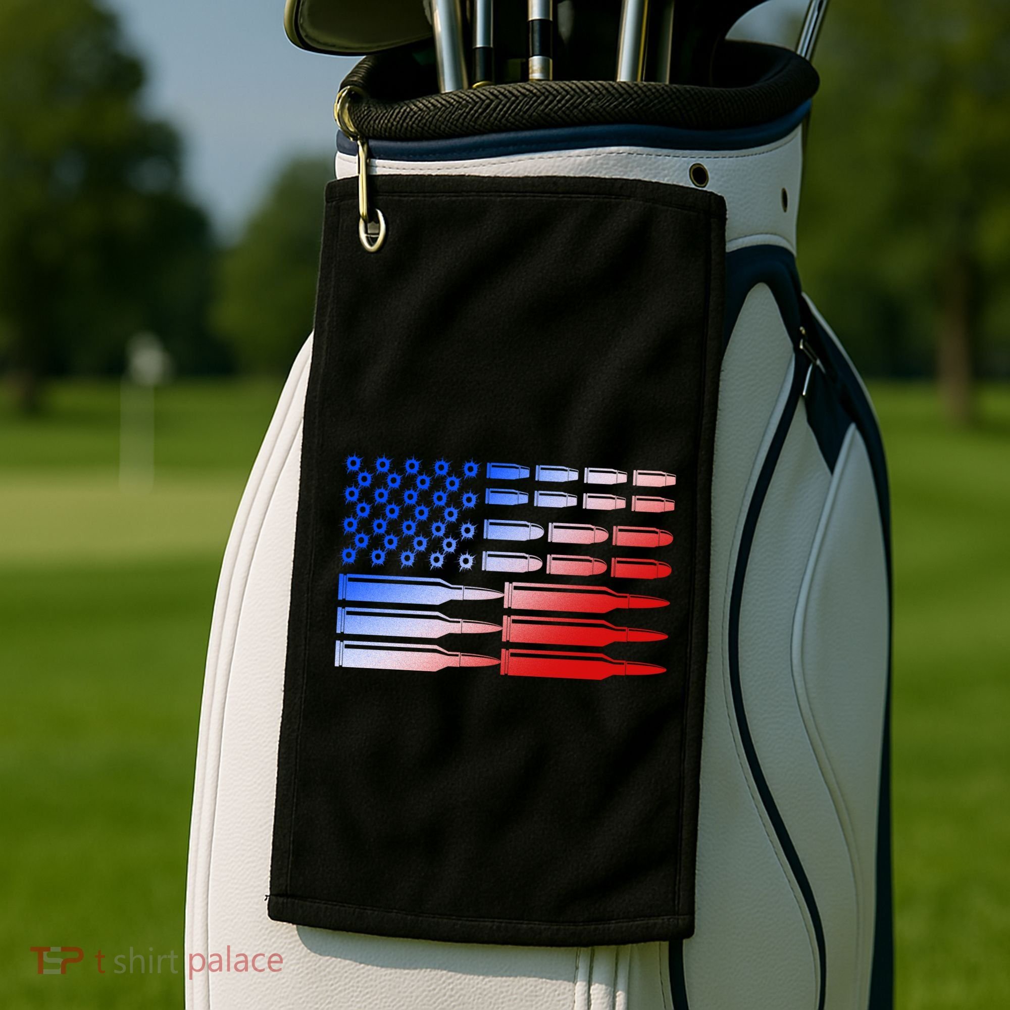 USA American Bullet Flag Golf Towel