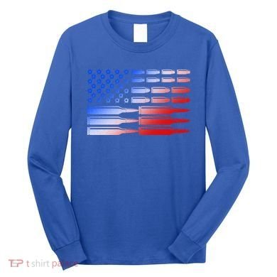 USA American Bullet Flag Long Sleeve Shirt