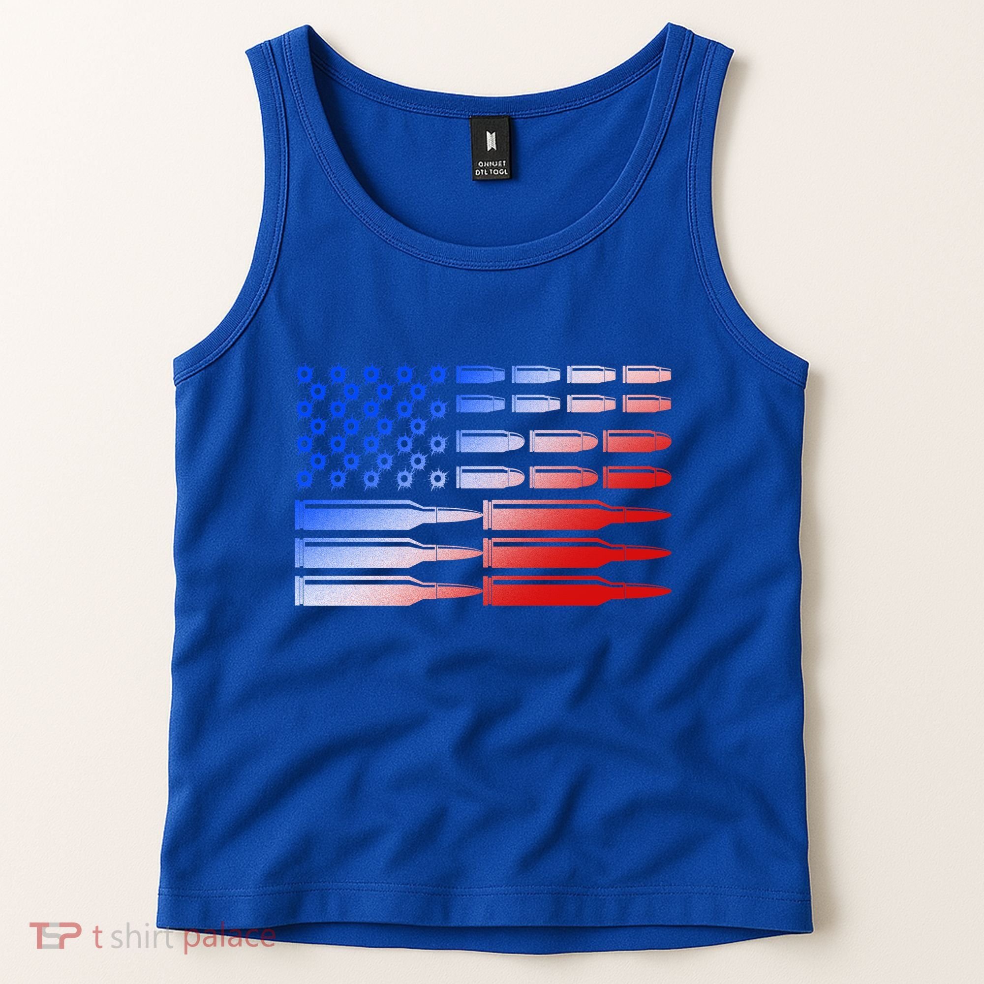 USA American Bullet Flag Tank Top
