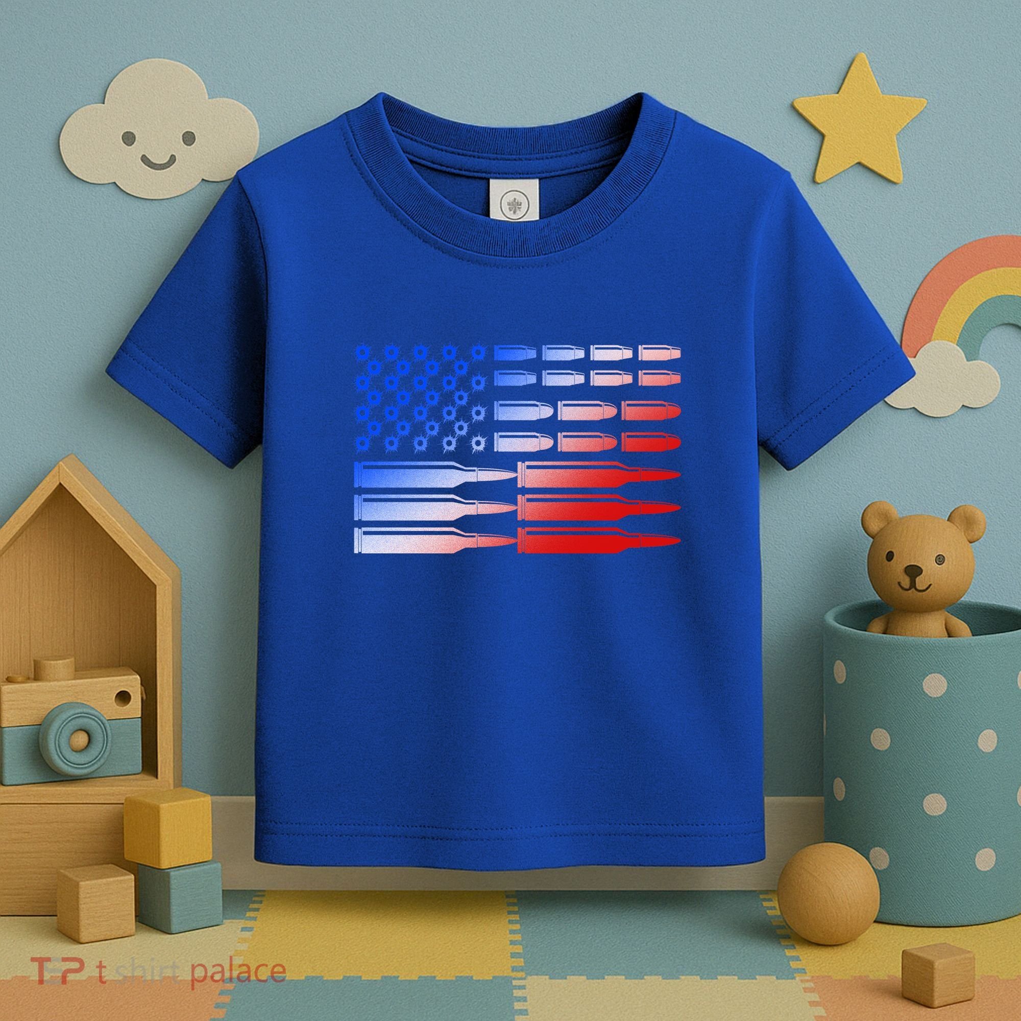 USA American Bullet Flag Toddler T-Shirt