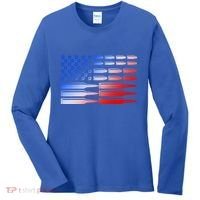 USA American Bullet Flag Women's Long Sleeve Shirt thumb 0