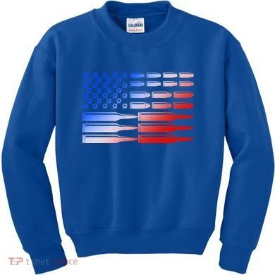 USA American Bullet Flag Kids Sweatshirt