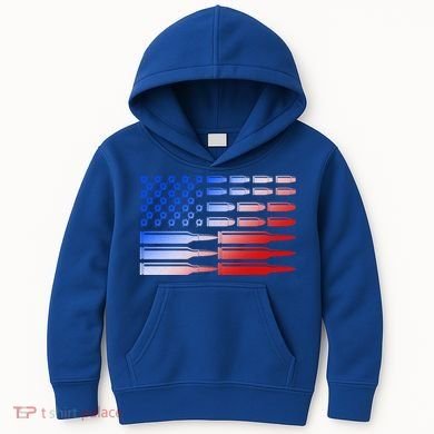 USA American Bullet Flag Kids Hoodie