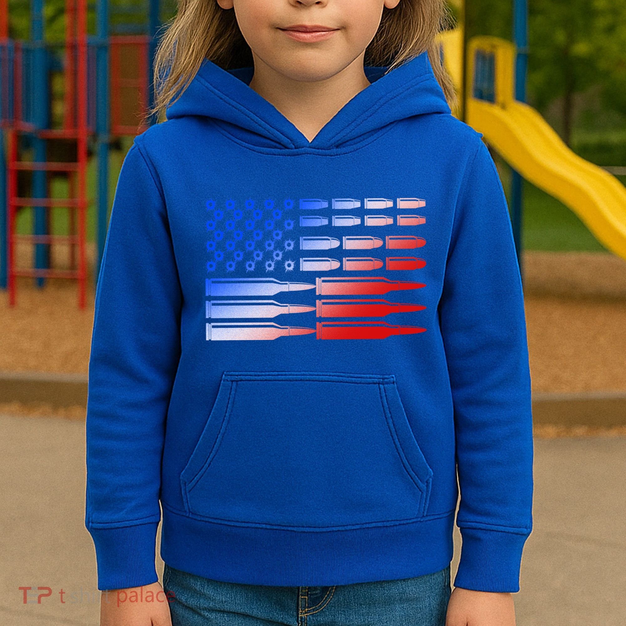USA American Bullet Flag Kids Hoodie