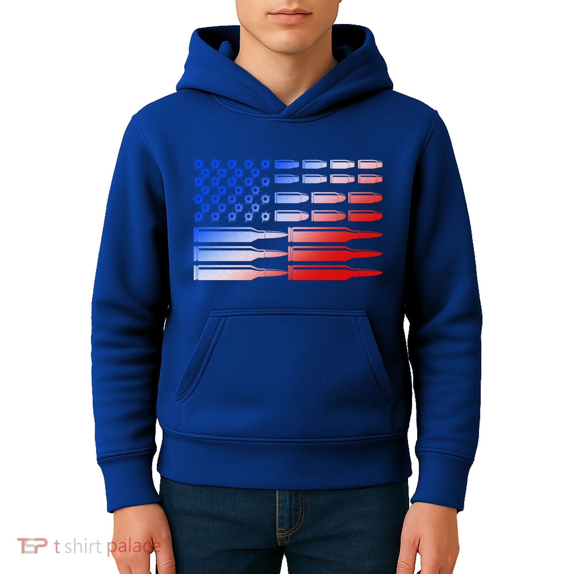USA American Bullet Flag Kids Hoodie