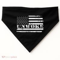 Unwoke Awake But Not Woke USA-Made Doggie Bandana thumb 0