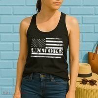 Unwoke Awake But Not Woke Women's Tank Top thumb 2