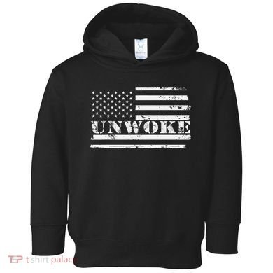 Unwoke Awake But Not Woke Toddler Hoodie