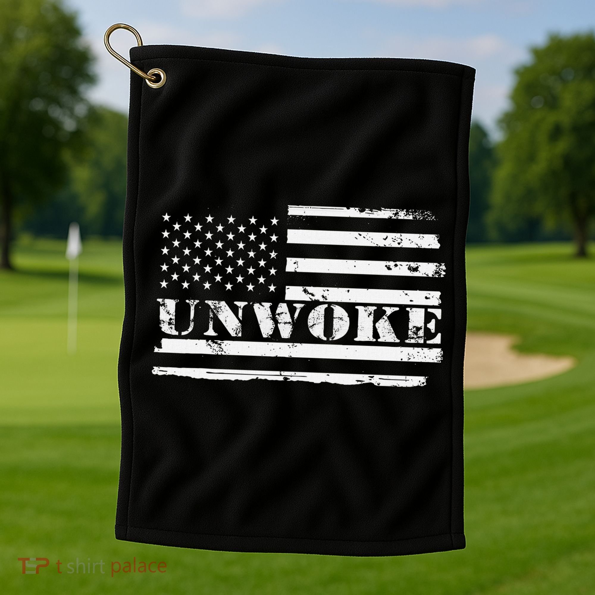 Unwoke Awake But Not Woke Golf Towel