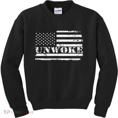 Unwoke Awake But Not Woke Kids Sweatshirt