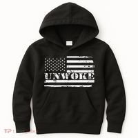 Unwoke Awake But Not Woke Kids Hoodie thumb 0