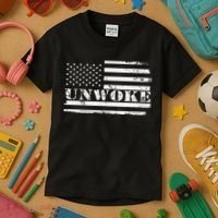 Unwoke Awake But Not Woke Kids T-Shirt thumb 3