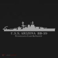 U.S.S. Arizona Bb 39 Battleship Wwii Tech Drawing Hoodie thumb 7