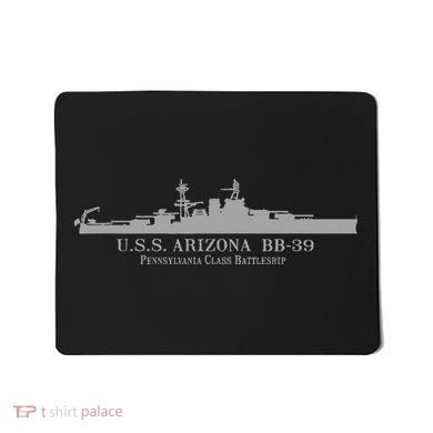 U.S.S. Arizona Bb 39 Battleship Wwii Tech Drawing Mousepad