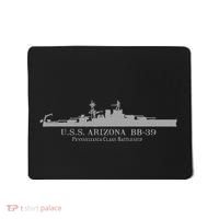 U.S.S. Arizona Bb 39 Battleship Wwii Tech Drawing Mousepad thumb 0