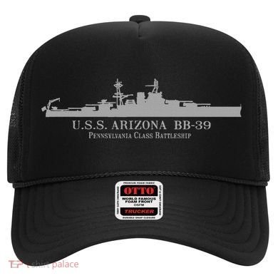 U.S.S. Arizona Bb 39 Battleship Wwii Tech Drawing Hat