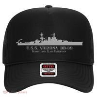 U.S.S. Arizona Bb 39 Battleship Wwii Tech Drawing Hat thumb 0