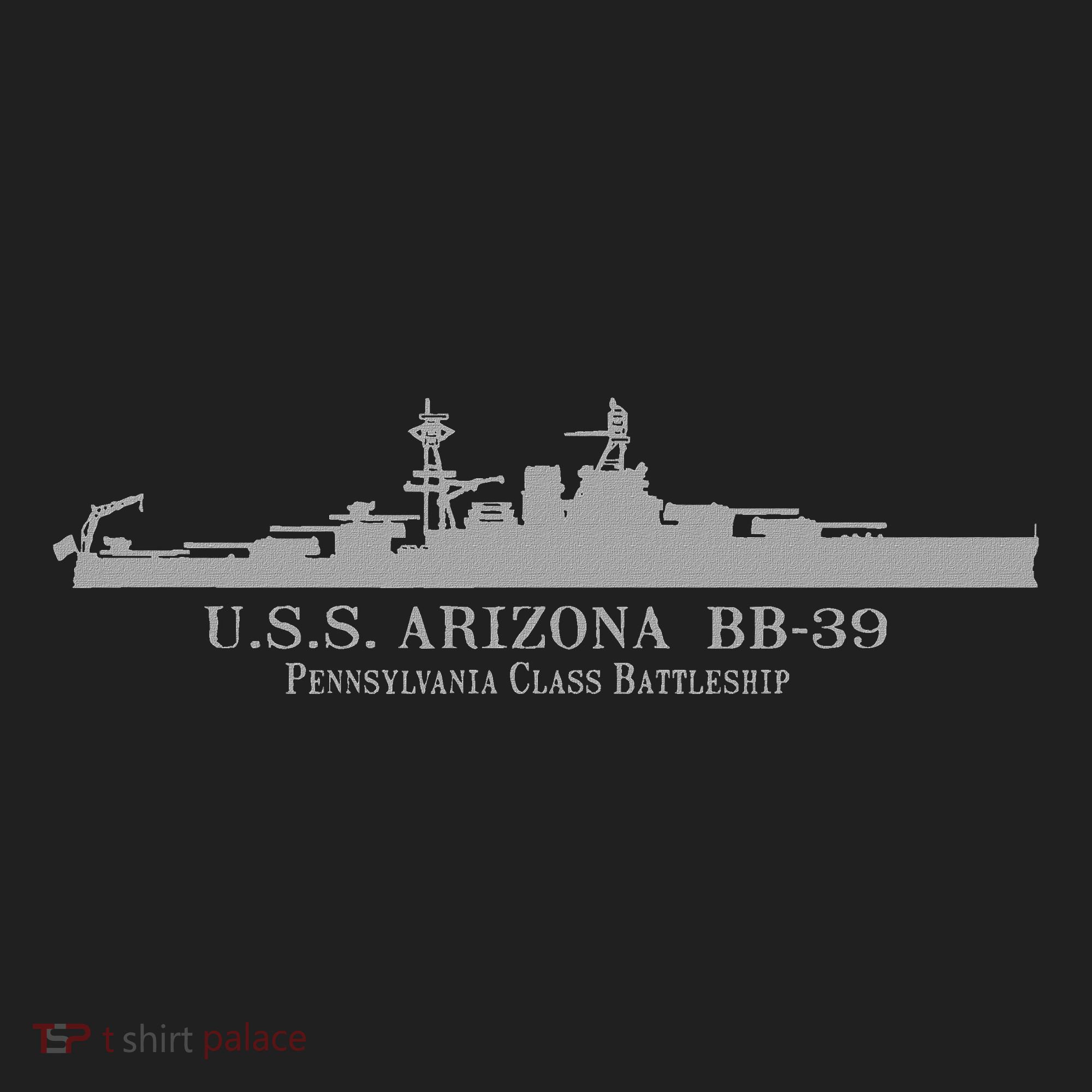 U.S.S. Arizona Bb 39 Battleship Wwii Tech Drawing Golf Towel