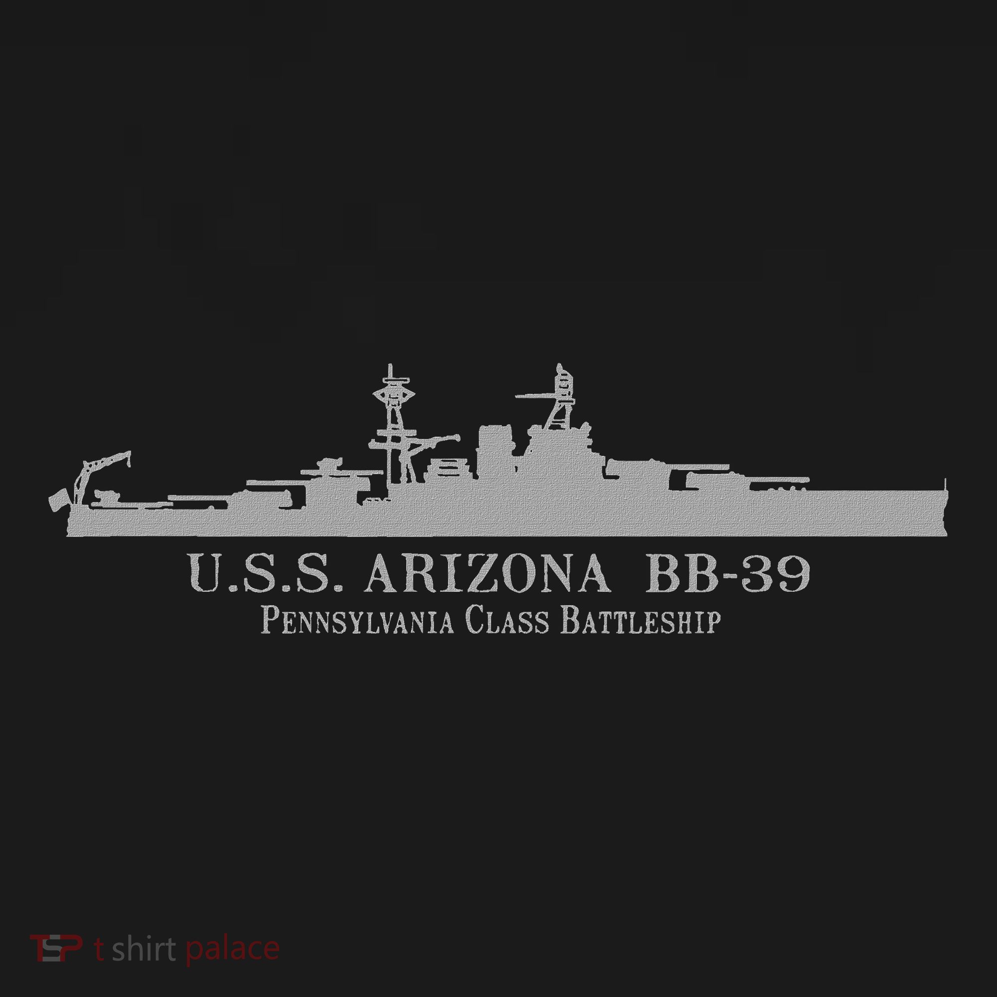 U.S.S. Arizona Bb 39 Battleship Wwii Tech Drawing Kids Hoodie