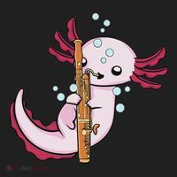 Underwater Axolotl Bassoon Player Music Bassoon Women's Sweatshirt thumb 2