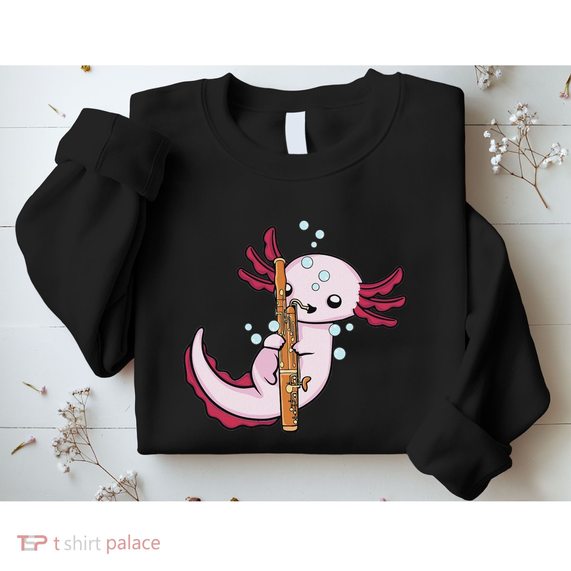 Underwater Axolotl Bassoon Player Music Bassoon Sweatshirt