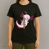 Underwater Axolotl Bassoon Player Music Bassoon T-Shirt thumb 4