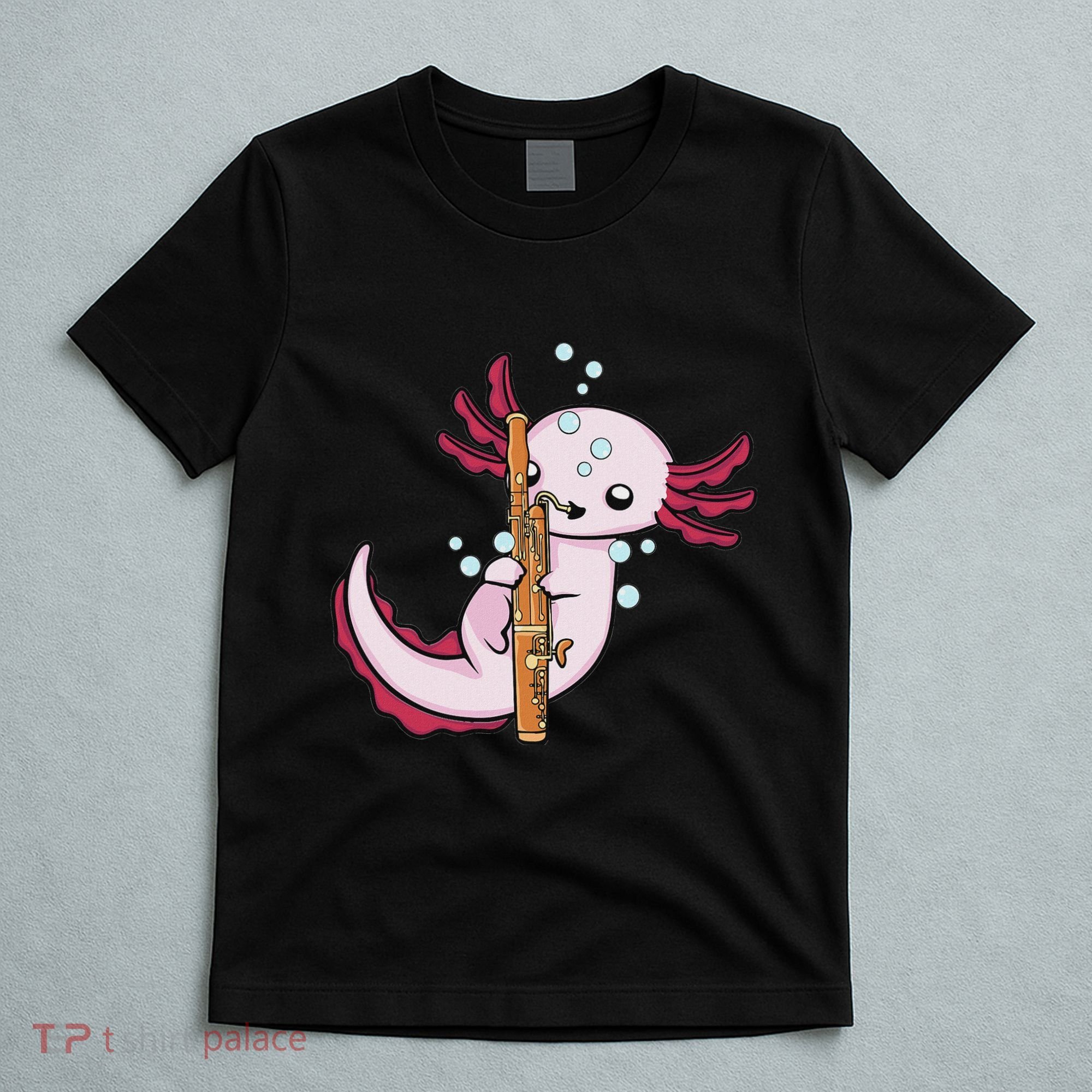 Underwater Axolotl Bassoon Player Music Bassoon T-Shirt